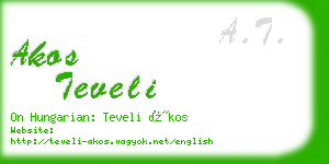 akos teveli business card